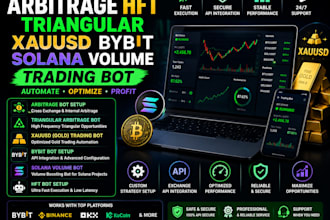 setup arbitrage hft triangular xauusd bybit solana volume trading bot