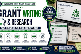do grant writing and grant research for grant application