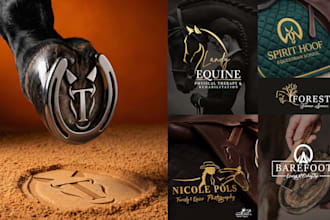 create equestrian equine horse dog and animal pet farm logo