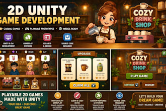 create a simple 2d unity game or playable prototype