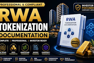 create rwa tokenization documentation for real estate, gold,commodities and defi