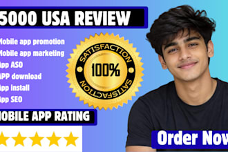 do 5000 USA mobile app rating review app promotion app marketing