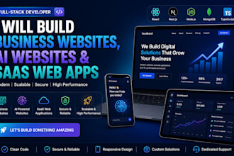 develop modern business websites, ai apps and saas web applications