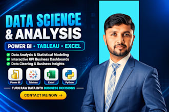 do data science, data analysis, and business dashboards, power bi dashboard