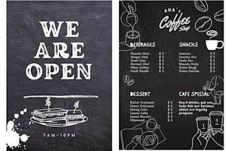 design unique chalkboard menus