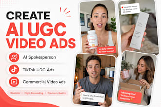 create ai ugc video ads, ai spokesperson, tiktok ugc ads, commercial video ads