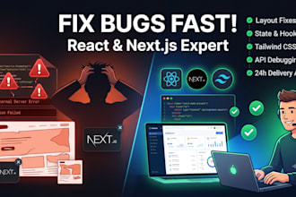 fix react nextjs and tailwind CSS bugs or layout errors