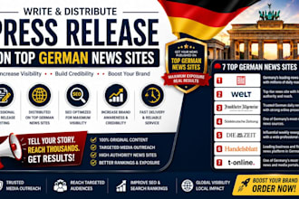 write and distribute press release on german news sites