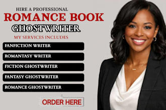 ghostwrite fanfiction romance fantasy, romantasy horror, ya fiction novel writer