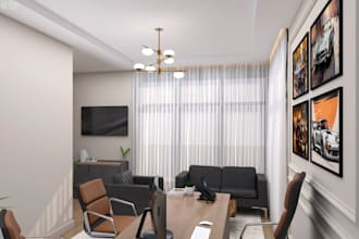 restyle modern office interior,reception design, conference room,cgi rendering