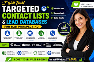 build targeted contact lists and lead database for b2b prospecting