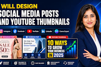 eye catching instagram posts and youtube thumbnails with 24h delivery