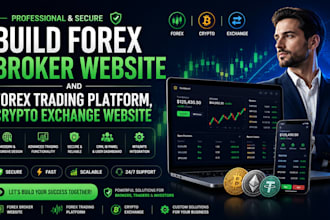build a complete forex broker website, trading platform and crypto exchange