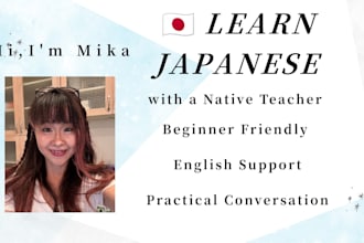 teach japanese langusge and personalized online lessons