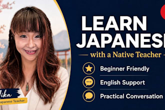 teach japanese language and personalized online lessons