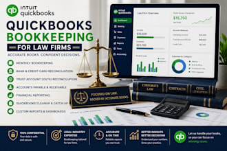 manage quickbooks bookkeeping, cleanup and reconciliation for law firms