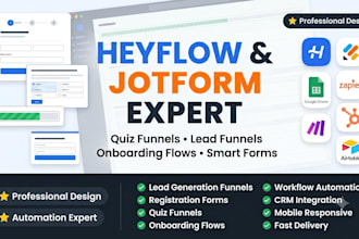 create professional heyflow onboarding flows and jotform forms