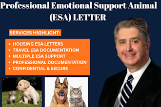 provide a professional emotional support animal esa letter evaluation