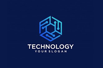make a premium technology logo for saas and IT brands