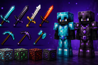 create custom minecraft texture pack, resource pack and pixel art textures