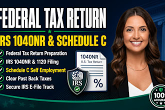 submit us federal tax return preparation 1040nr filing irs compliance schedule c