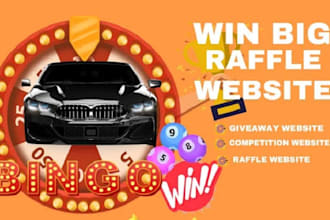design raffle website giveaway website competition website for raffle business
