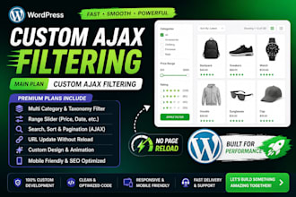 create custom ajax filters for wordpress and woocommerce