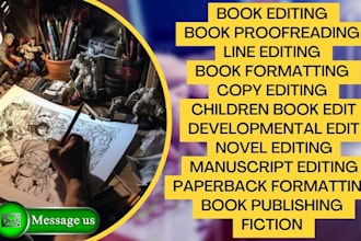 proofread comic book scripts, short story, children book, romance