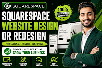 create squarespace website design or redesign squarespace website development
