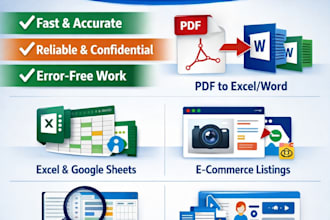 do data entry and data analyse