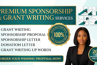 be your professional fundraising, grant, donation, or sponsorship letter writer