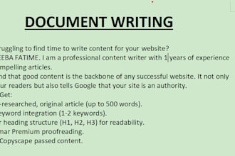 right the documents from ur provided data or text