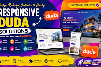 design, redesign, customize and develop a responsive duda website