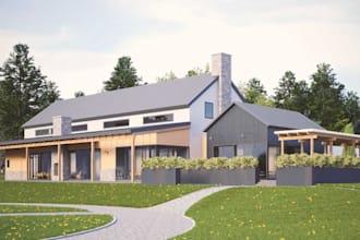 upgrade 3d modern farmhouse, porch makeover,outdoor living,garden room extension