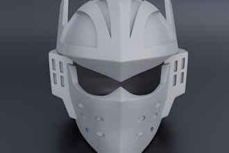 design anime and fantasy cosplay helmets, masks and props stl models