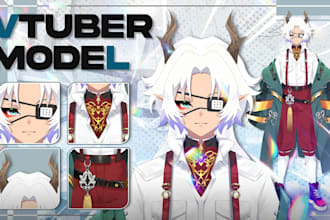 rig and create custom 3d vtuber model, furry vtuber, vrm model, vseeface avatar