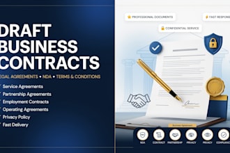 draft business contracts, legal agreements, nda and terms and conditions