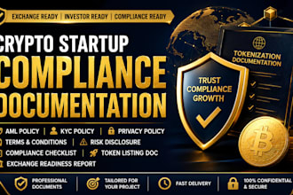 create aml kyc privacy policy terms and crypto exchanges, compliance documents