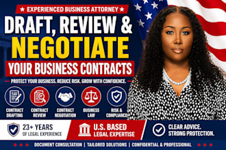 draft review and negotiate your us business contracts and legal agreement