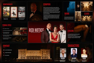 design premium investor, film and movie pitch deck presentation in 24h