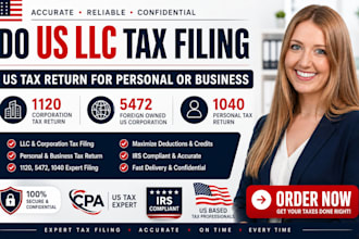 do us llc tax filling us tax return for persional or business 1120, 5472, 1040
