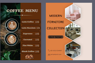 design restaurant menu flyer and business card