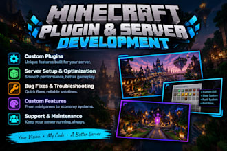 code custom minecraft plugins for paper, spigot and purpur