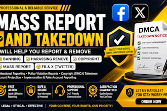 takedown harassing mass report remove ban tiktok instagram facebook yt
