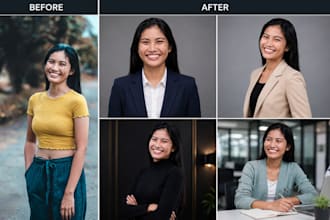 create a premium ai professional headshot for linkedin