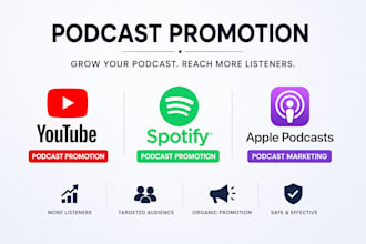 do youtube podcast promotion, spotify podcast promotion, apple podcast marketing