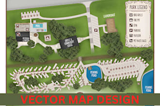 illustrate plot, rv parking, site, plat, property map design