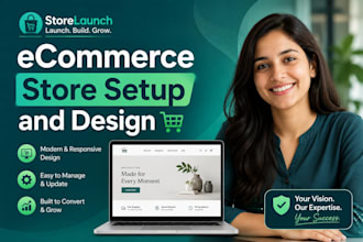 setup ecommerce store and design to launch your online shop