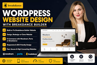 create wordpress ecommerce design woodmart porto breakdance builder