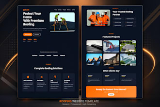 design a modern responsive business website landing page